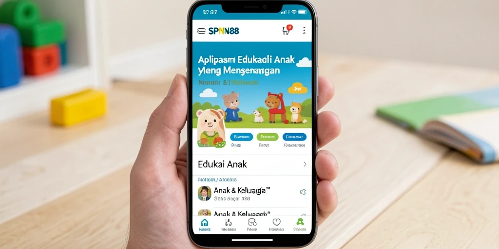 Antarmuka pengguna SPN88 yang menarik dan edukatif.