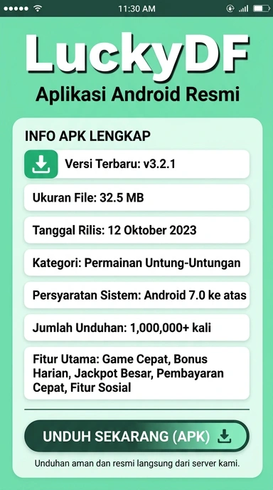 Tampilan halaman APK luckydf