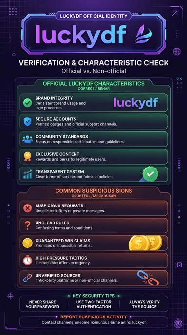 Tampilan kanal resmi luckydf